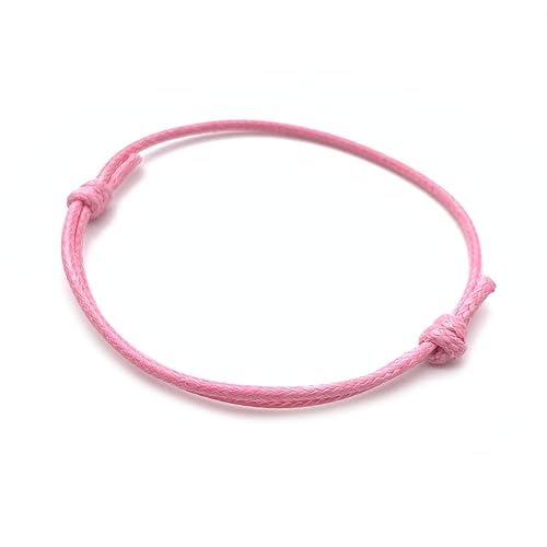 Vimara Partner-Set gewachstes Armband Schwarz + Pink