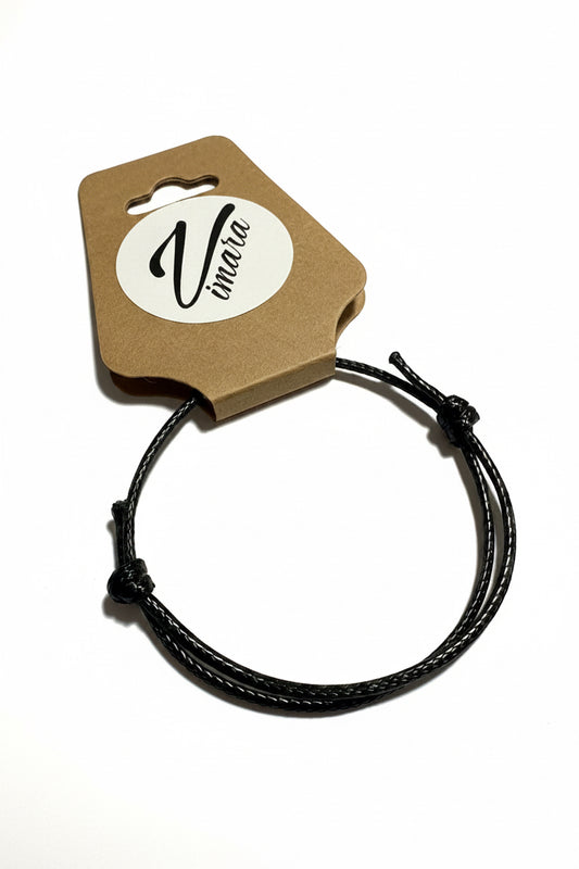 Vimara gewachstes Armband schwarz